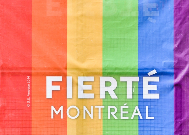 Bannière officielle de Fierté Montréal.